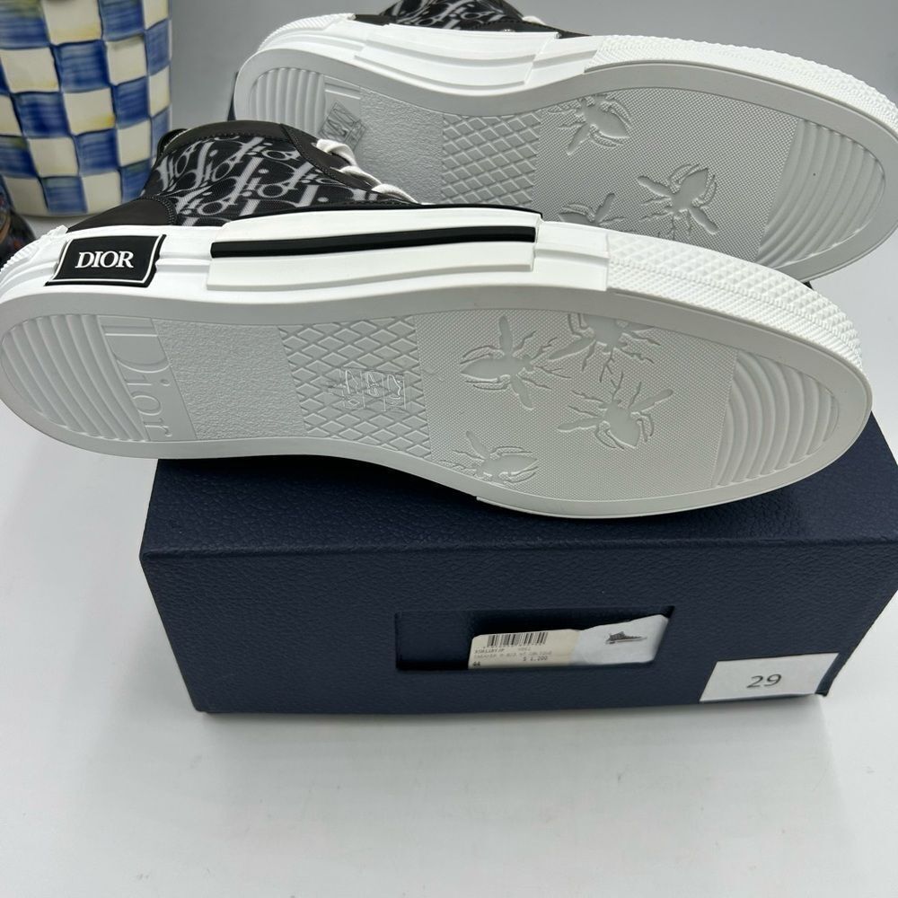 Men's Dior B – 23 oblique high top sneakers size 44 made in Italy - Picture 11 of 12